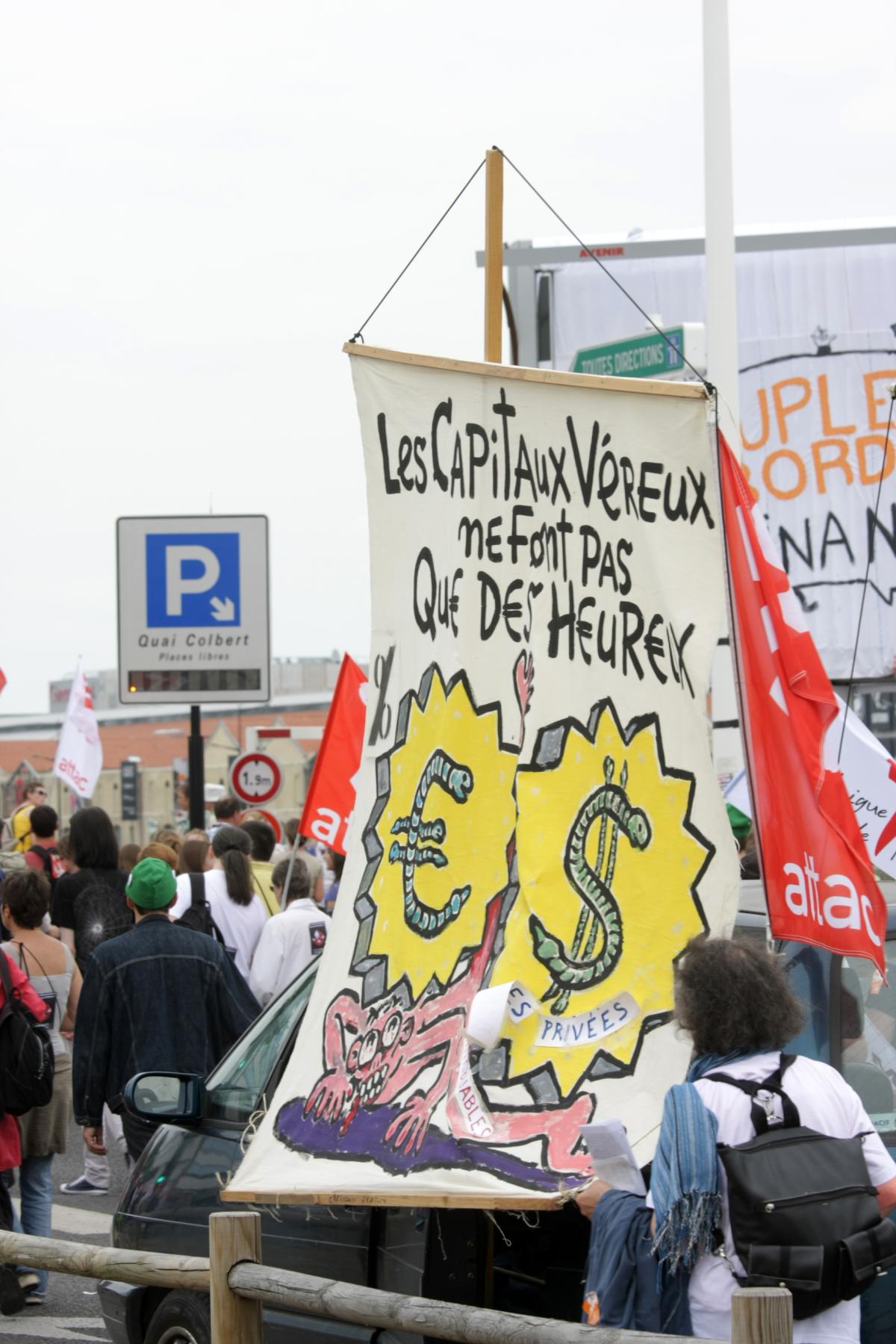 banderole les capitaux vereux ne font pas que des heureux