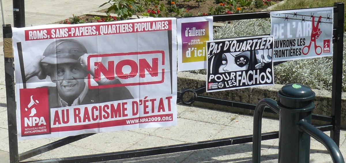 affiches NPA CNT lors de l'action