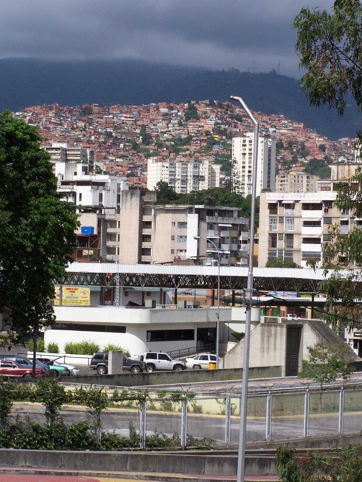 Vue du barrio Catia à Caracas