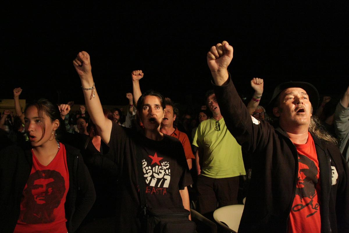 Le public pendant l'Internationale