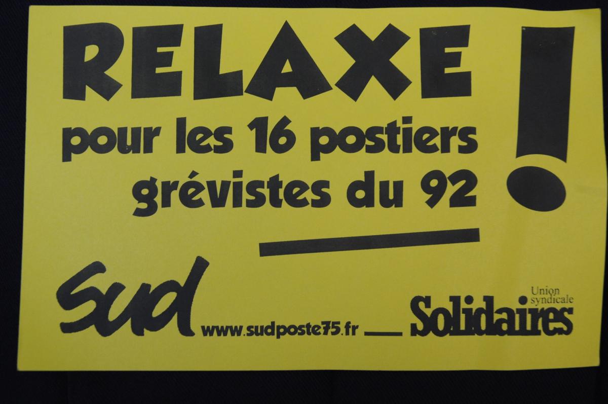 Relaxe pour les 16 Postiers grévistes du 92