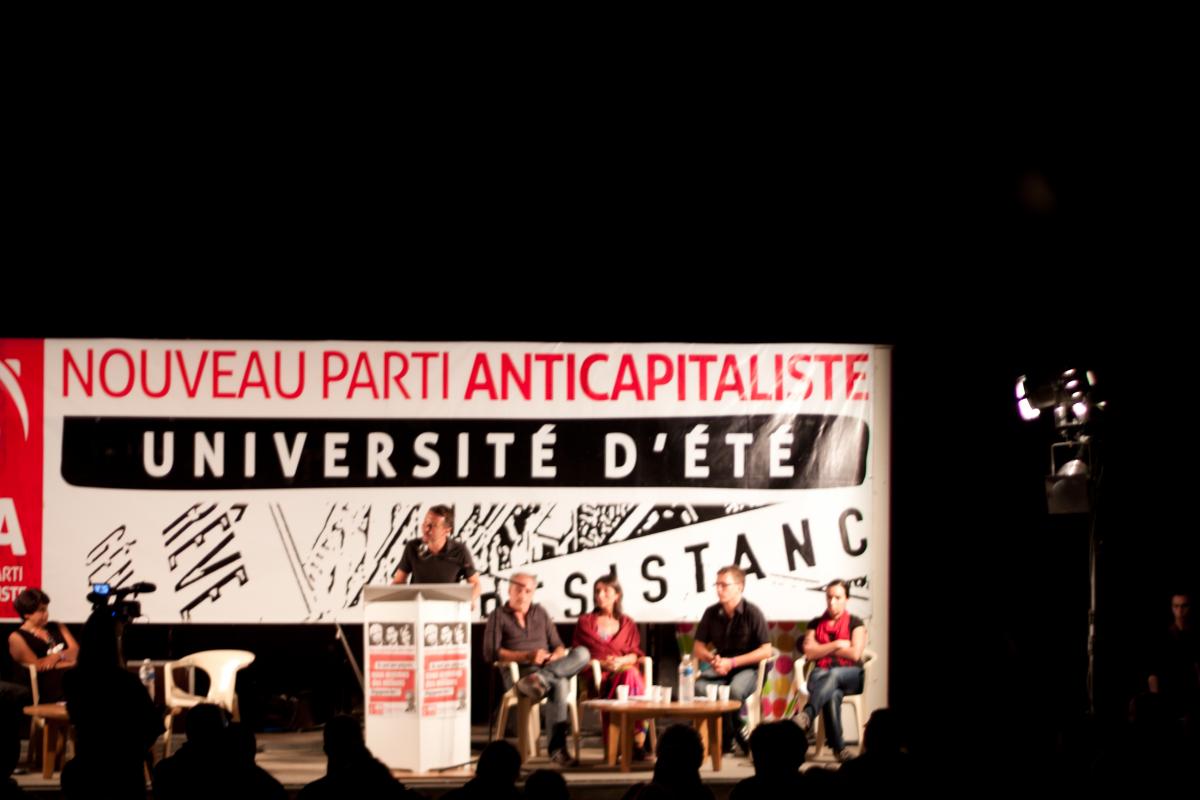 Meeting d'ouverture, avec Olivier Besancenot et Philippe Poutou