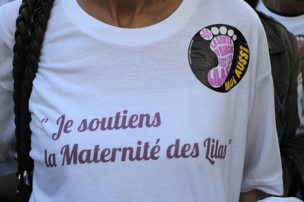 Tee shirt je soutiens la maternité des Lilas
