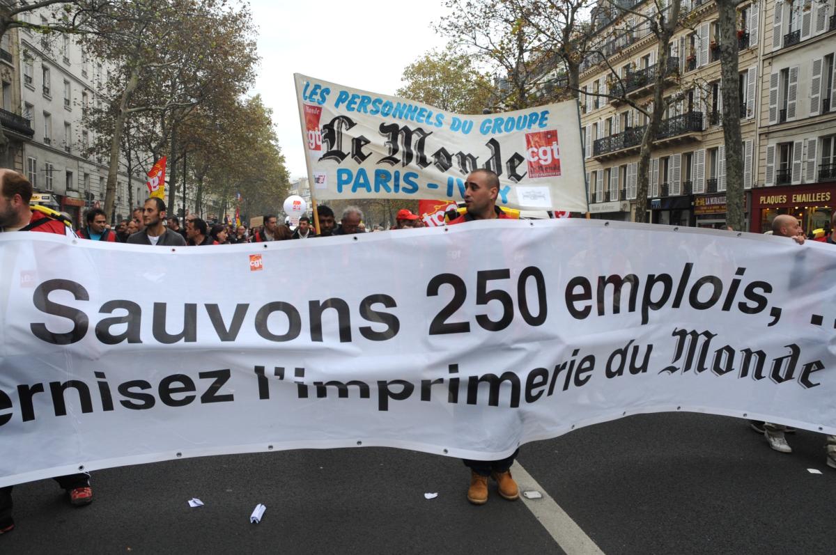 Journal Le Monde en grève trois jours de non parutions