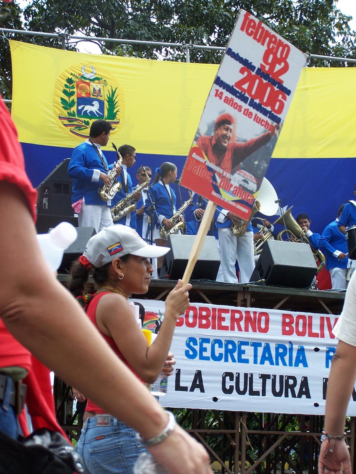 Manifestation en soutien à Chavez