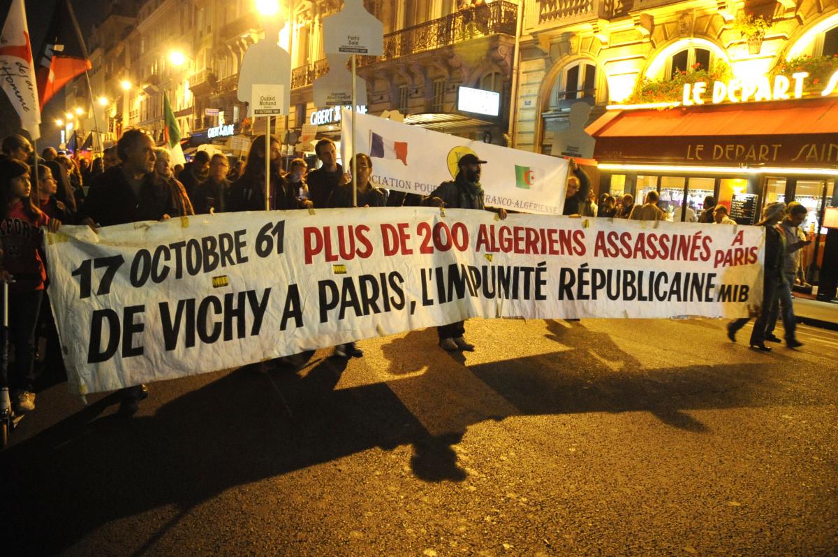 banderole de Vichy à Paris l'impunité Républicaine M I B
