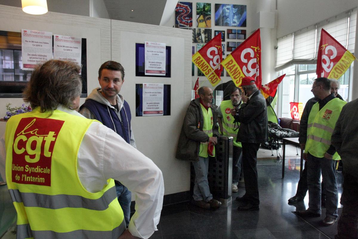 Olivier Besancenot au siège de Randstad