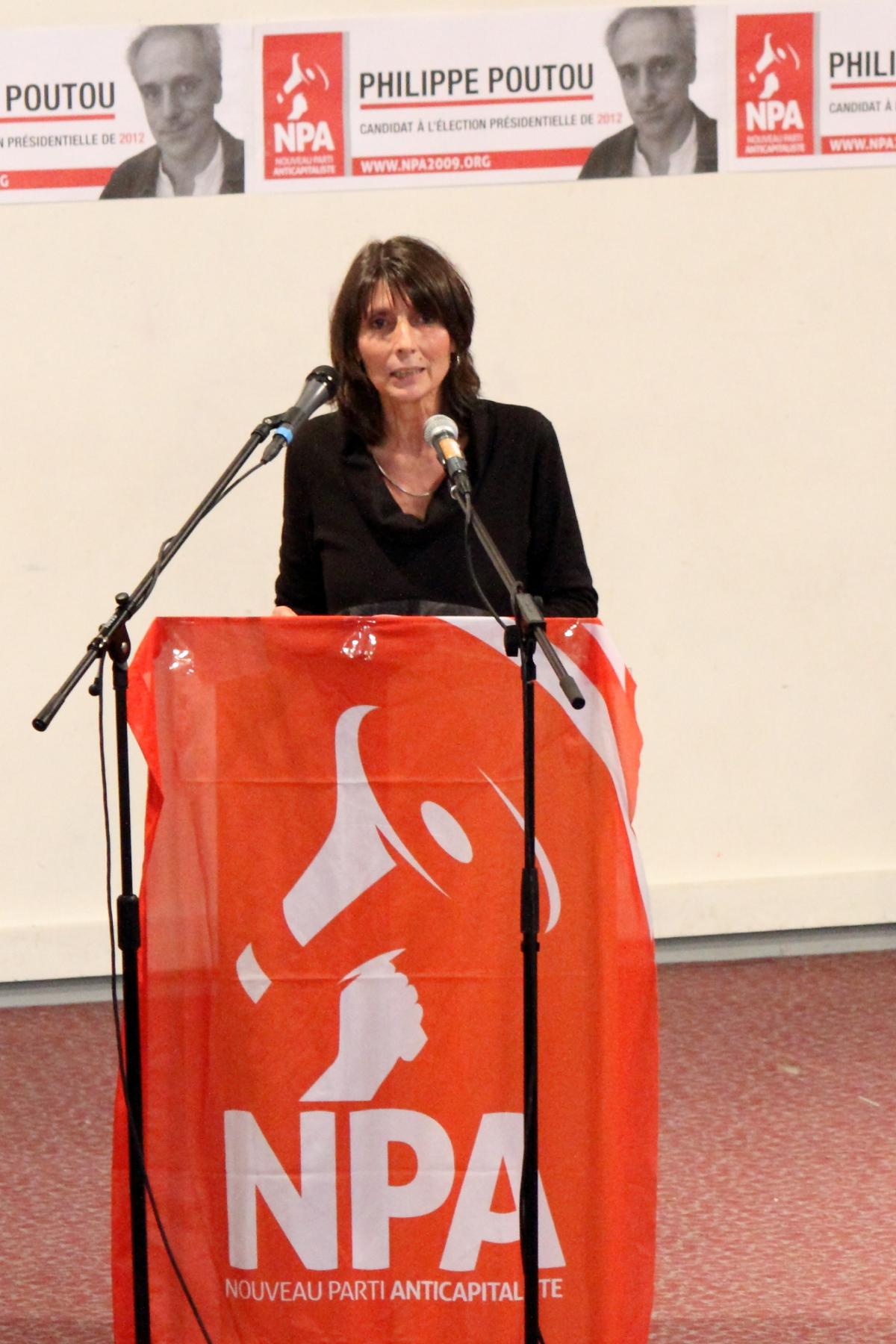Christine Poupin, porte-parole du NPA