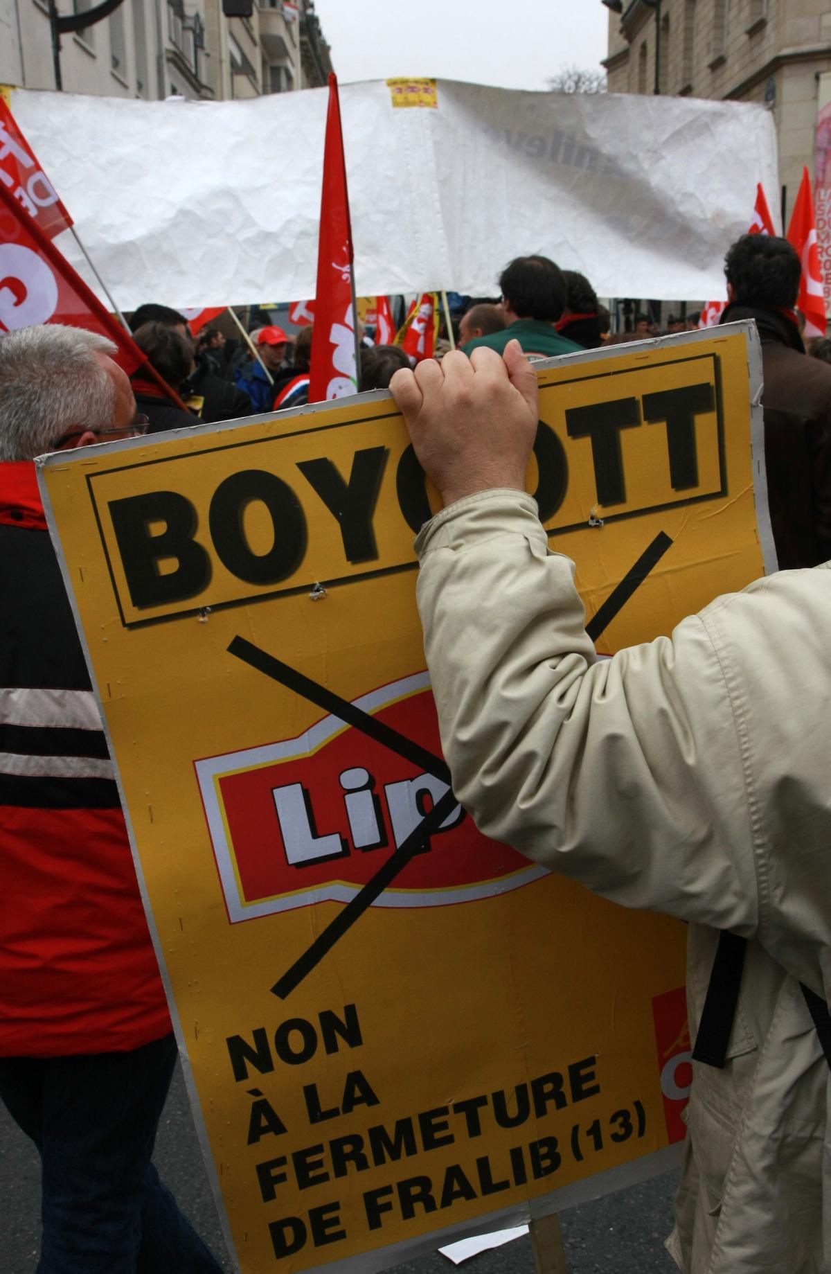 Panneau Boycott Lipton