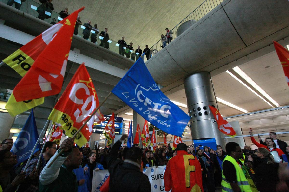 Manifestation dans l'aérogare
