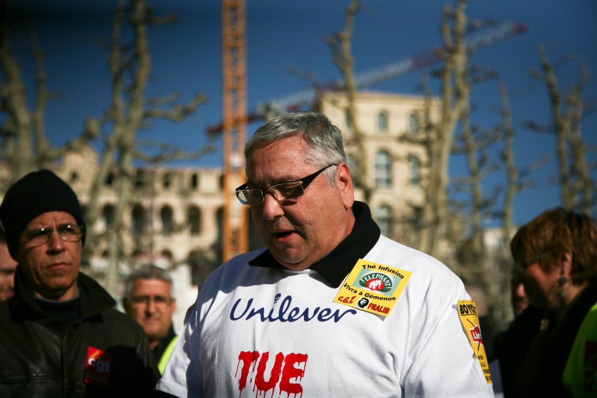 Gerard Cazorla, secretaire CGT Fralib.
