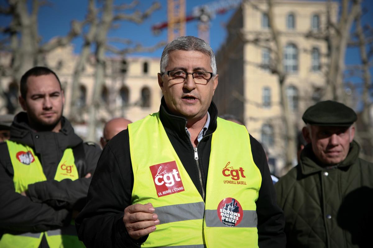 Jean Robert Hoareau, representant CGT de la raffinerie LyondellBasell.