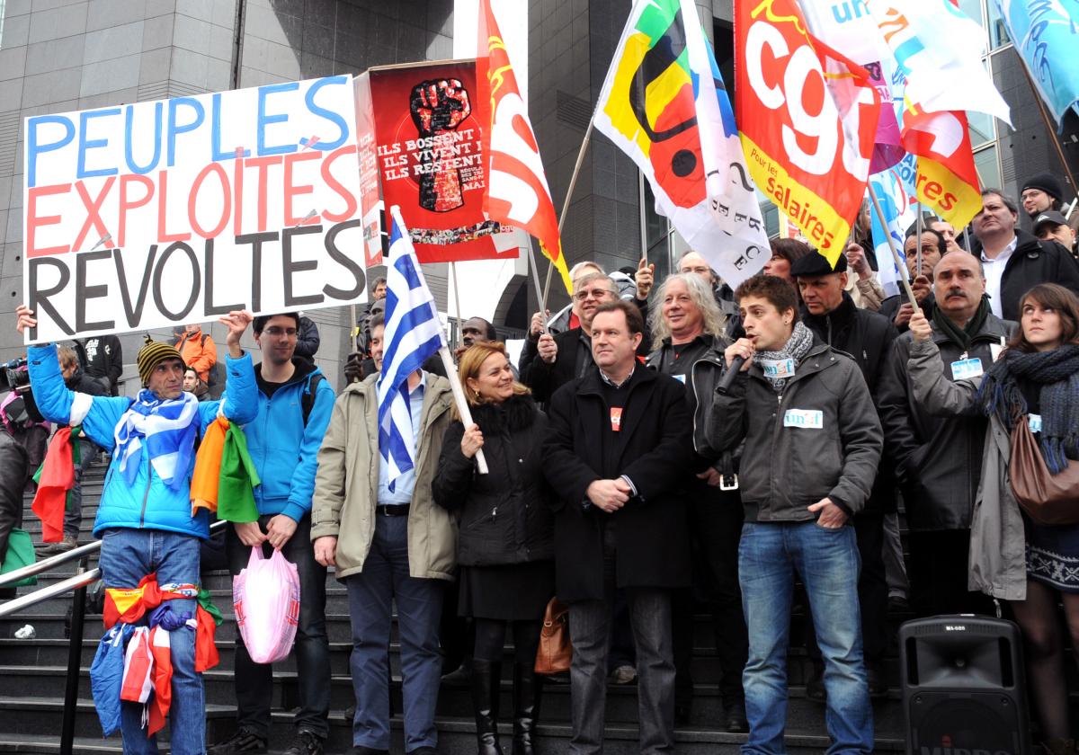 Prise de parole des syndicats à Opéra Bastille