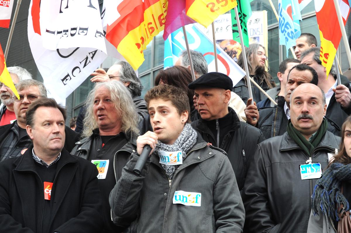 Prise de parole syndicaliste de l'Unef