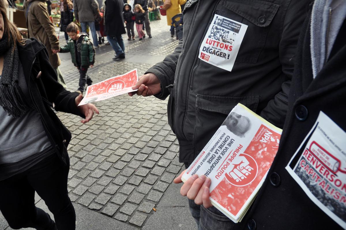 Tractage sur le marché de Cherbourg