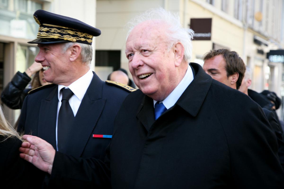 Jean claude Gaudin, maire de Marseille.
