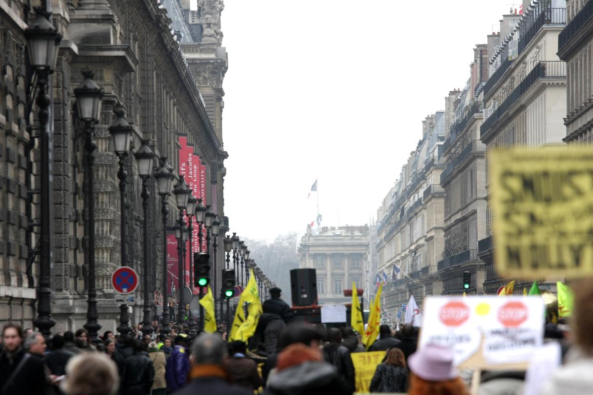 La manif rue de Rivoli