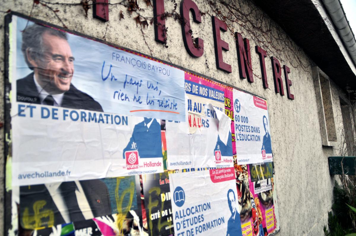 Affiche Bayrou et Hollande