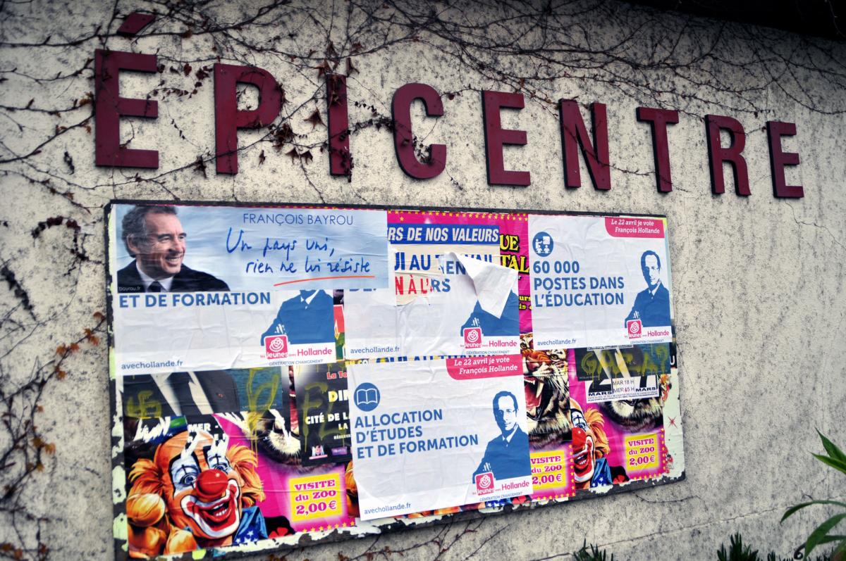 Affiche Bayrou et Hollande