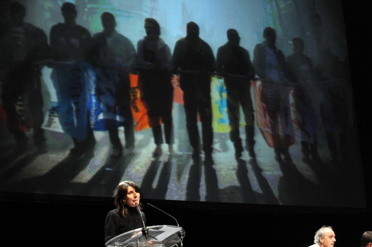 Christine Poupin porte parole du Npa