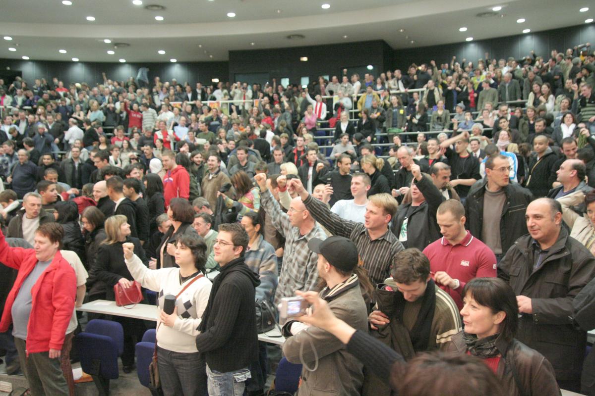 Olivier Besancenot en meeting à Metz