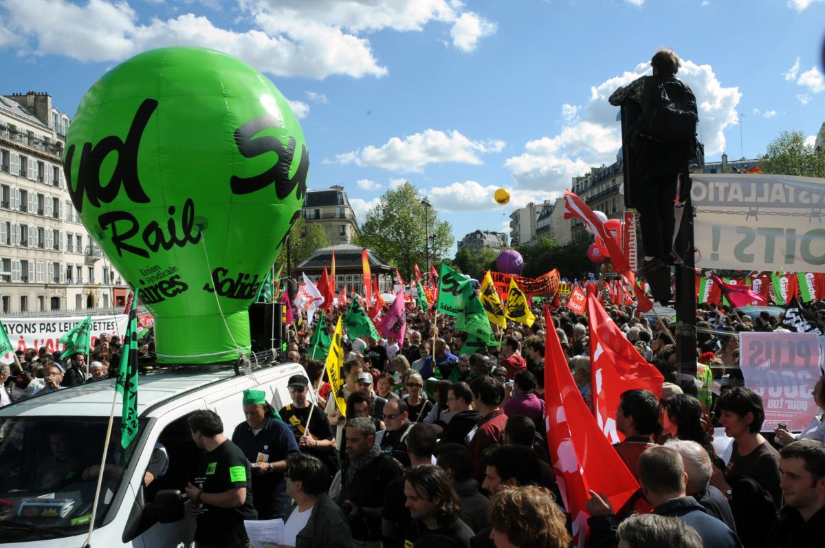 Ballon du syndicat Sud Rail