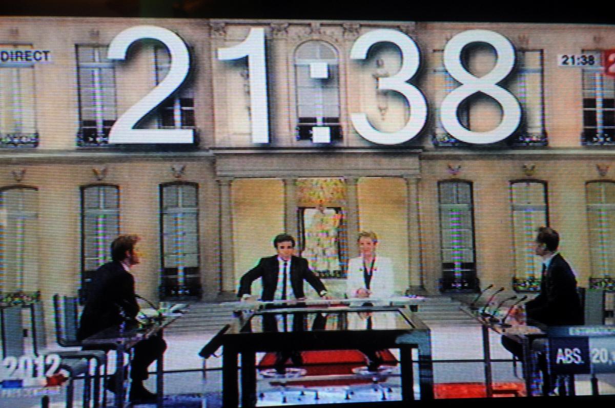 Télévision avant le résultat de la Présidentielle de 2012