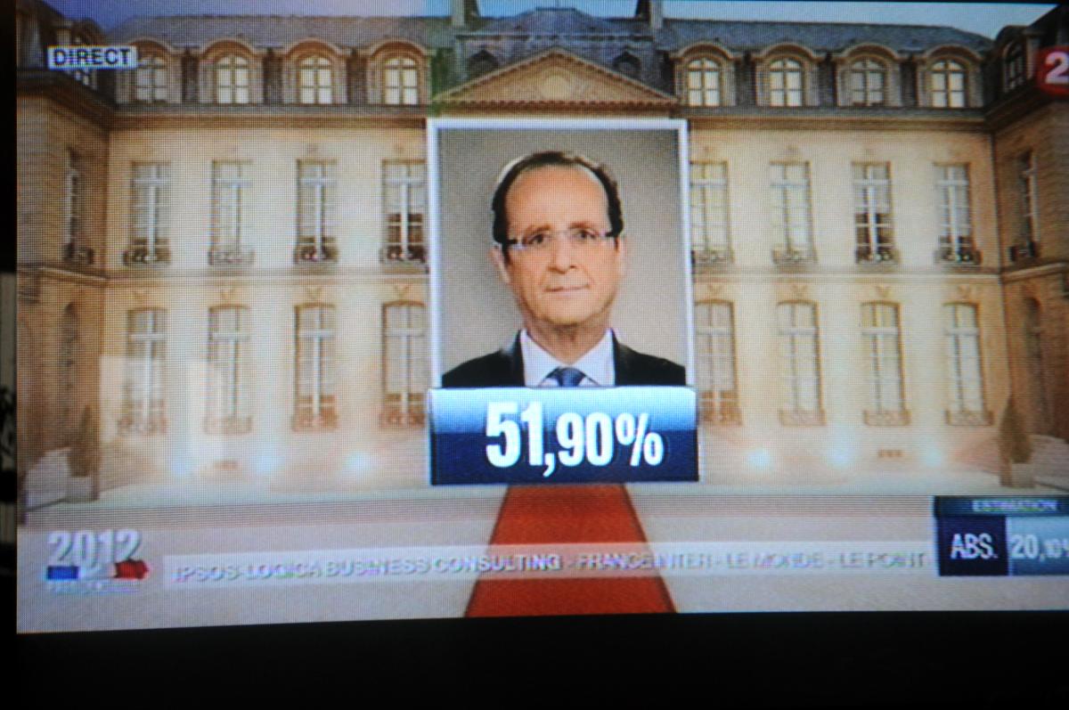 François Hollande résultat élu président à 51,90%