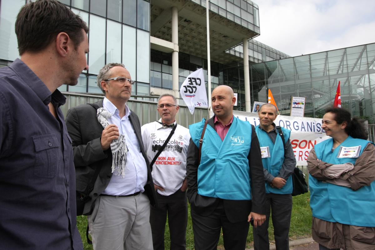 Olivier Besancenot est venu soutenir les salariés de Technicolor