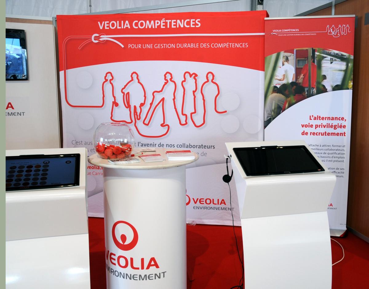 stand entreprise Véolia pour une gestion des compétences