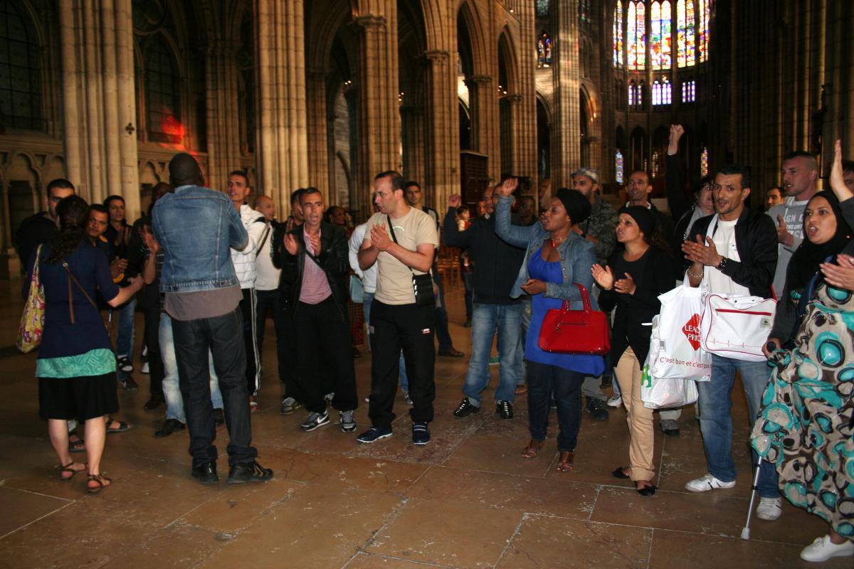 Installation dans la Basilique