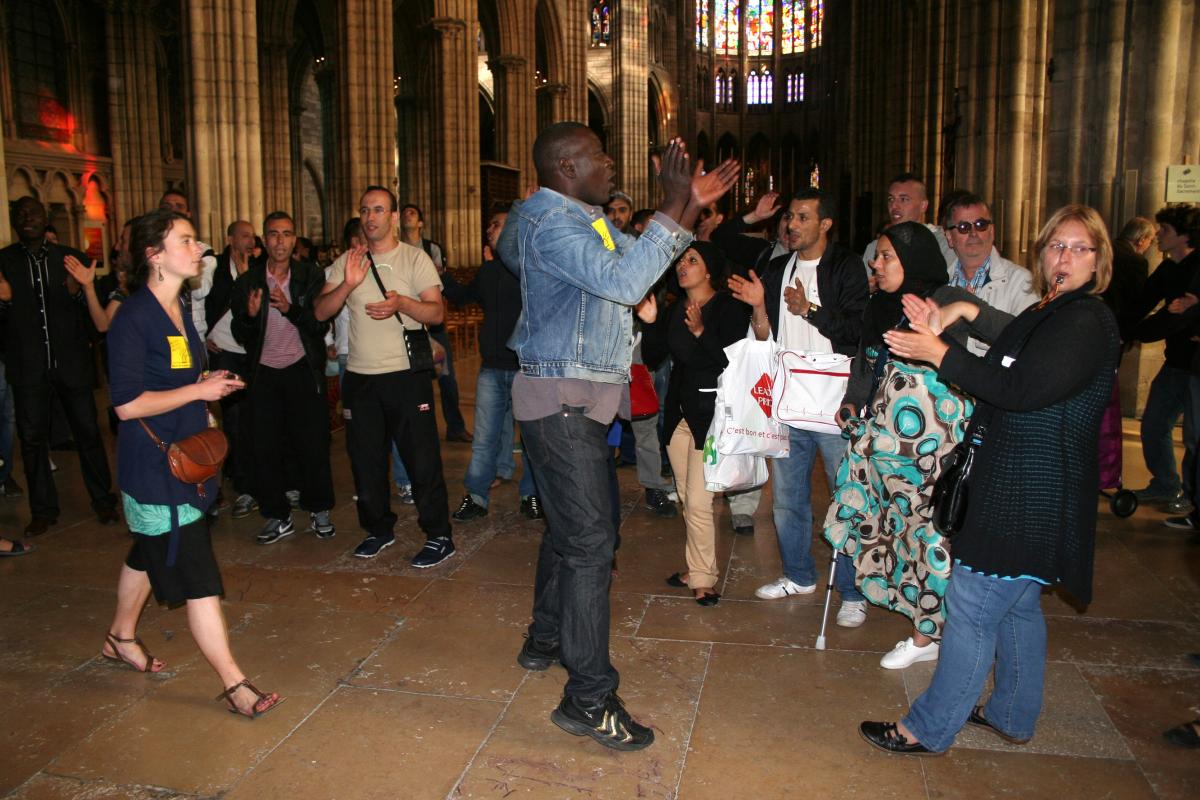 Installation dans la Basilique