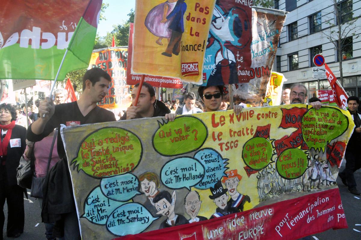 Manifestation contre le TSCG