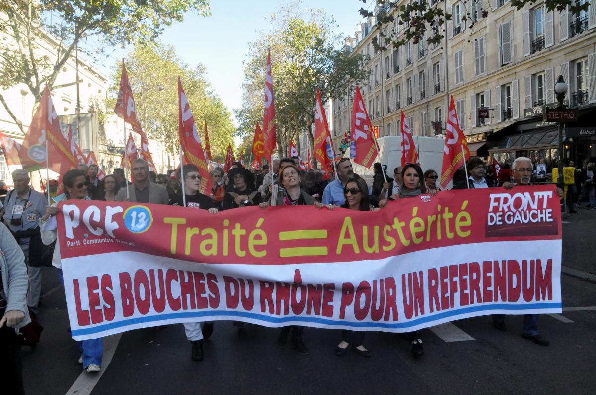 Manifestation contre le TSCG