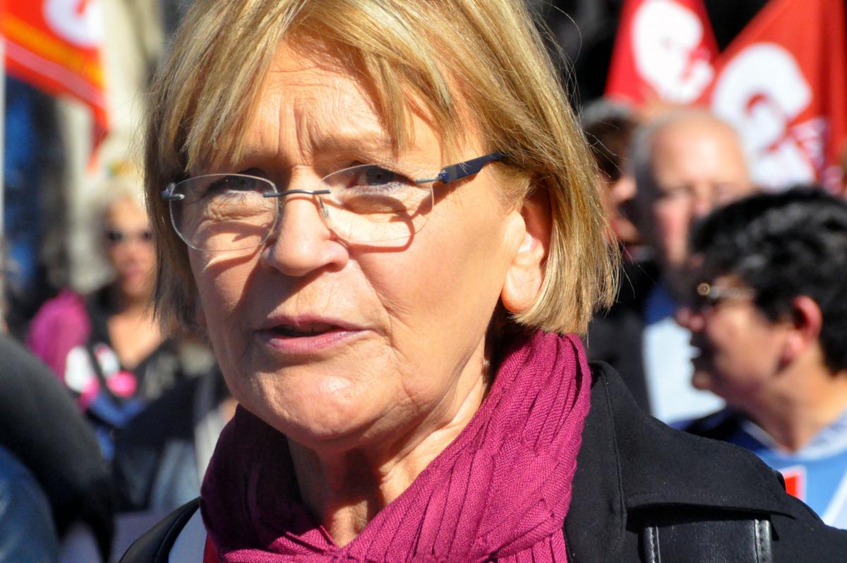 Marie George Buffet à la manifestation contre le TSCG