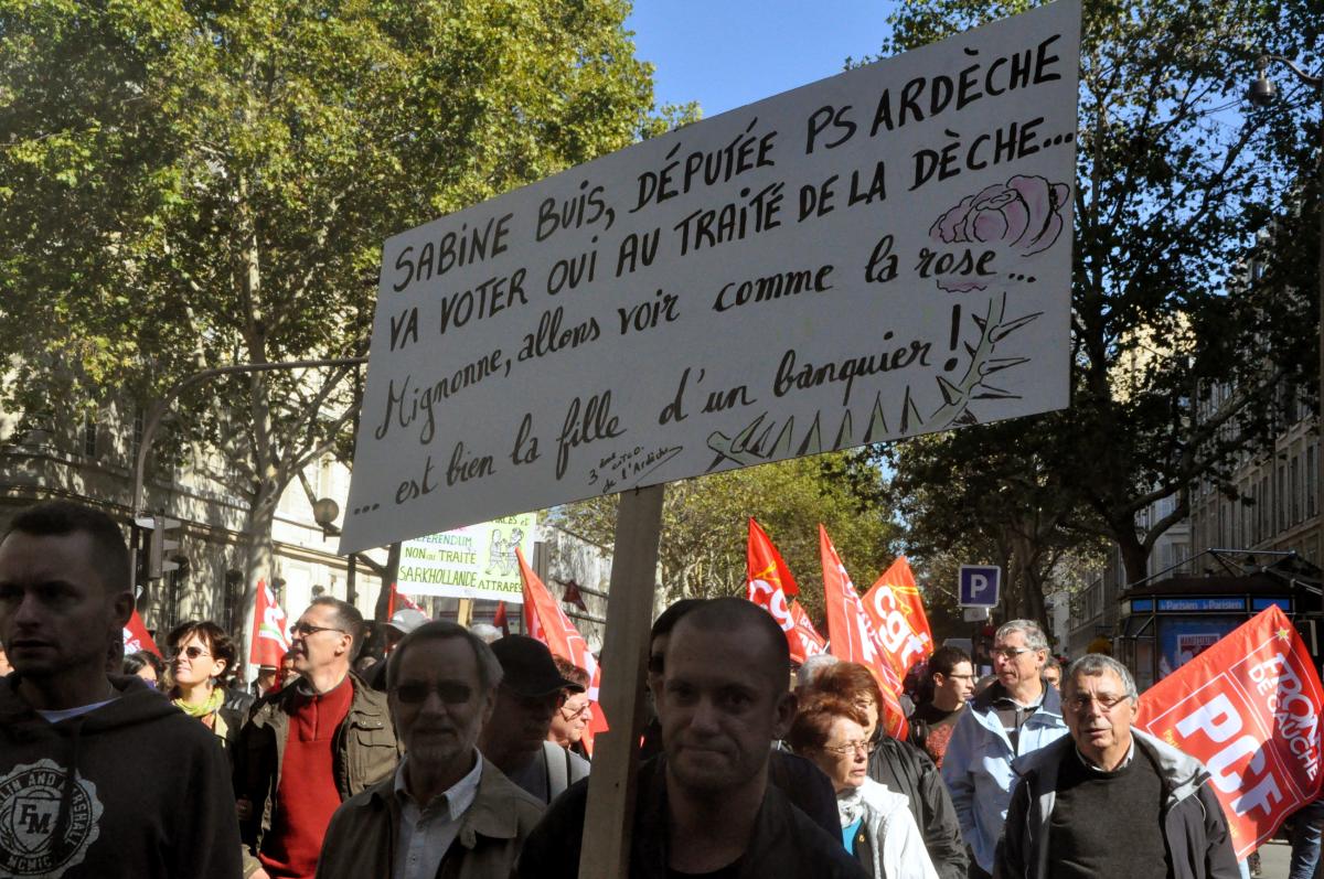 Manifestation contre le TSCG