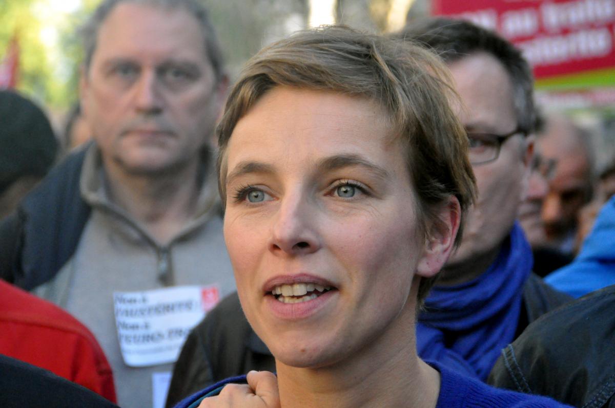 Clémentine Autain à la Manifestation contre le TSCG
