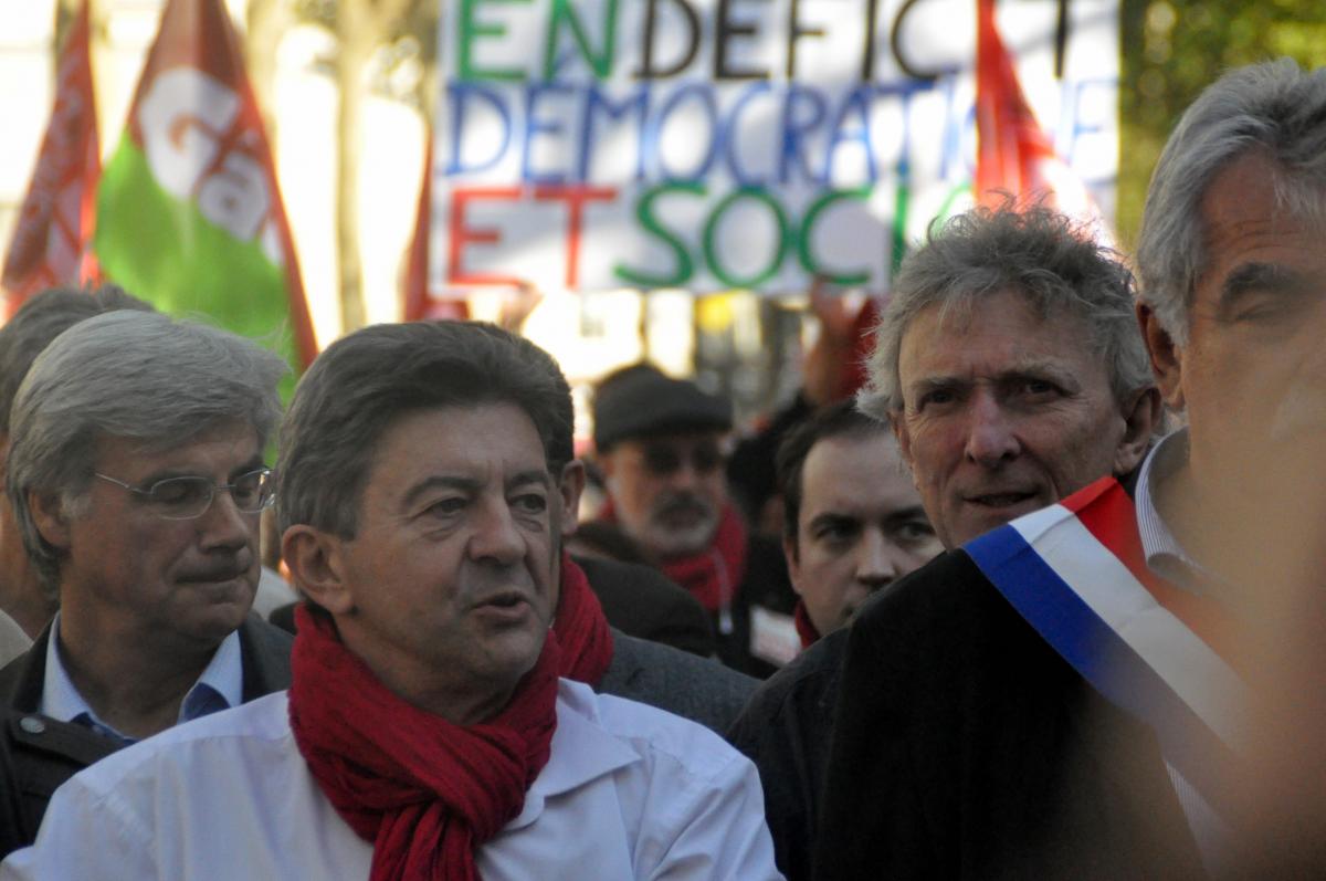 Jean Luc Mélanchon à la Manifestation contre le TSCG