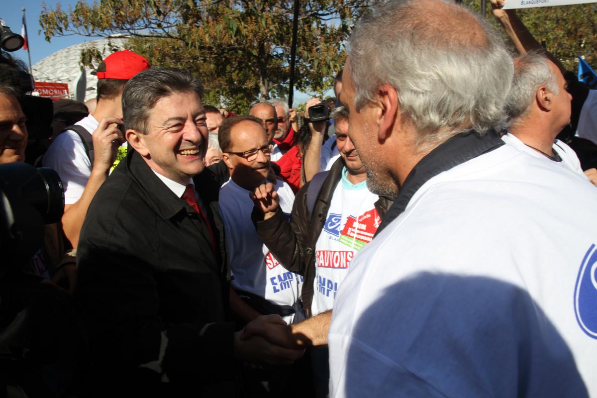 Jean-Luc Mélenchon et Philippe Poutou