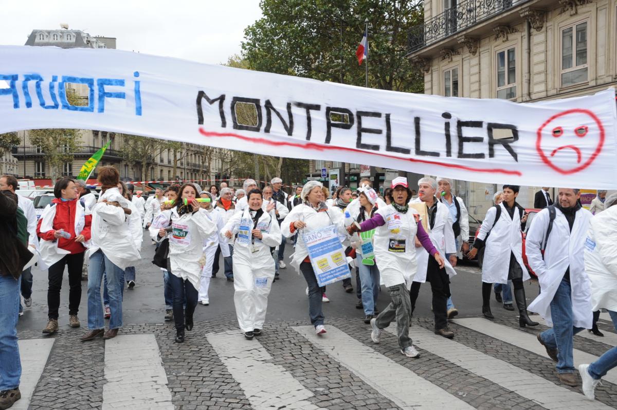 les salariés SANOFI de l'industrie pharmaceutique de Montpellier