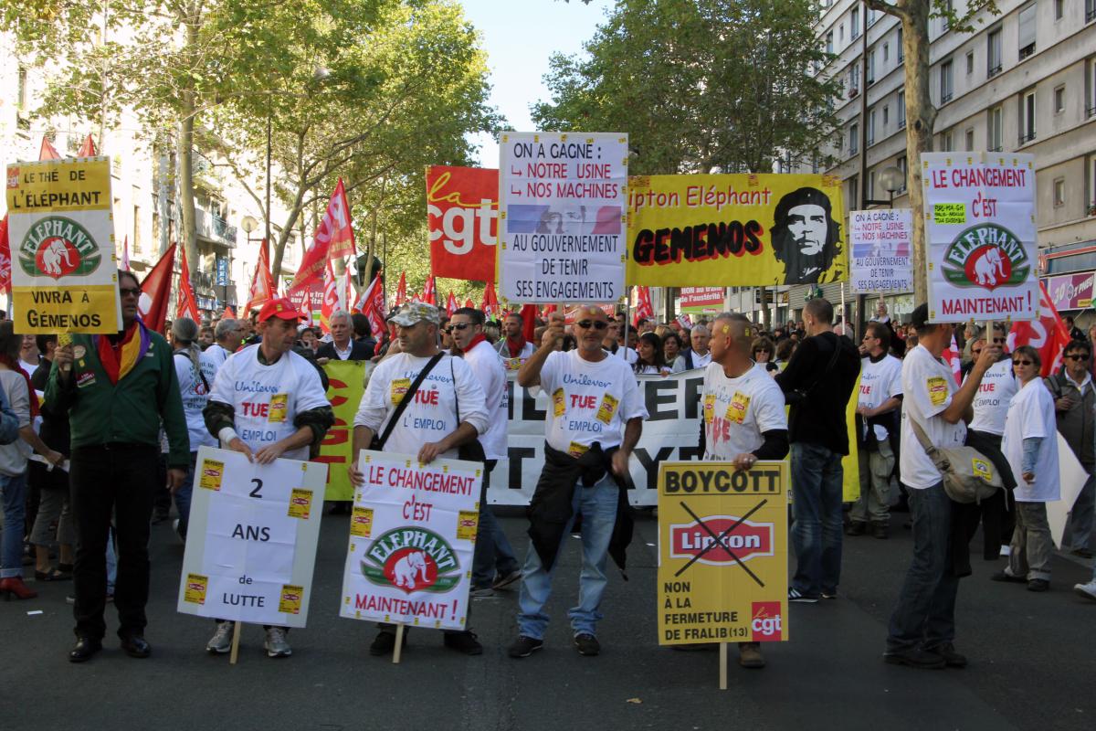 Cortège des salariés de Fralib