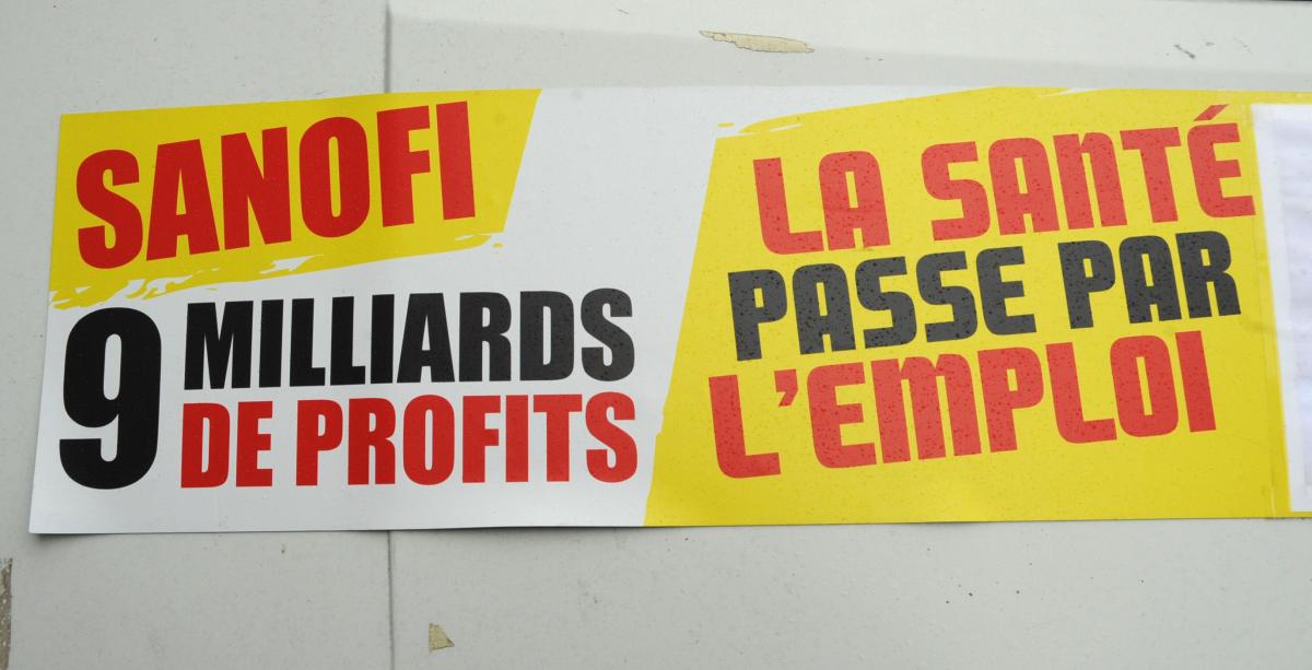 Manifestation Nationale des SANOFI 1ère entreprise de l'industrie pharmaceutique en France,