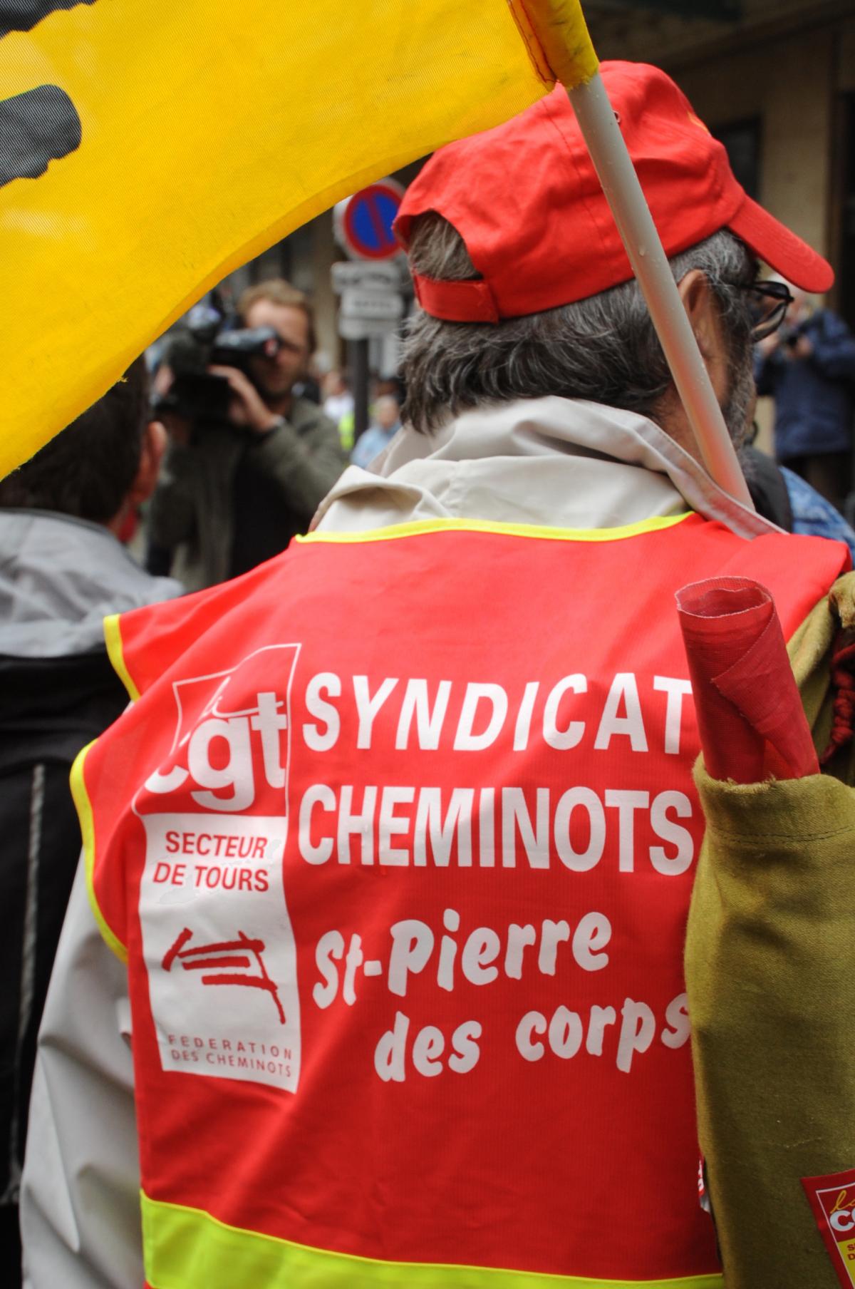 Train Syndicat cheminots St Pierre des Corps