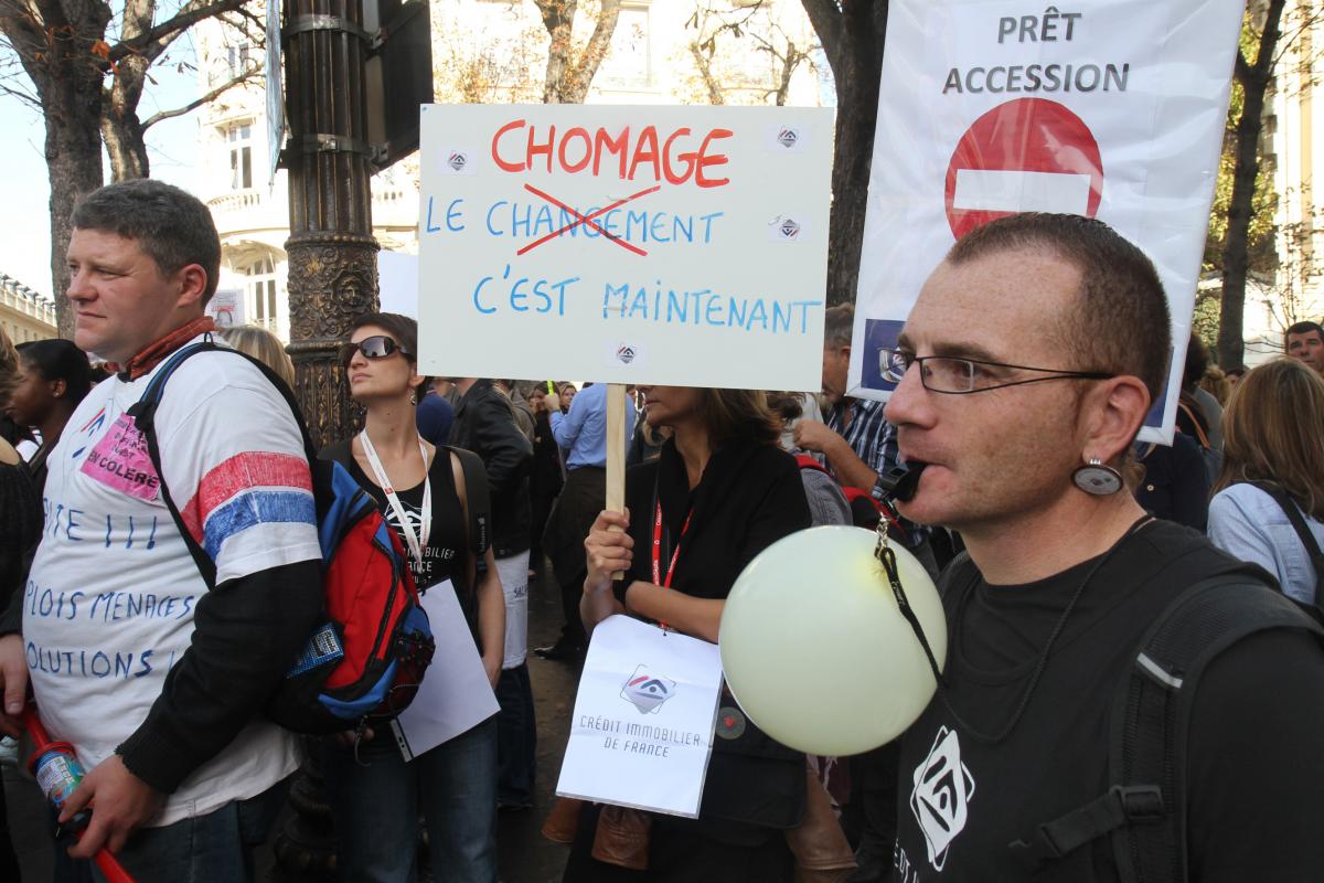 pancarte le chômage c'est maintenant