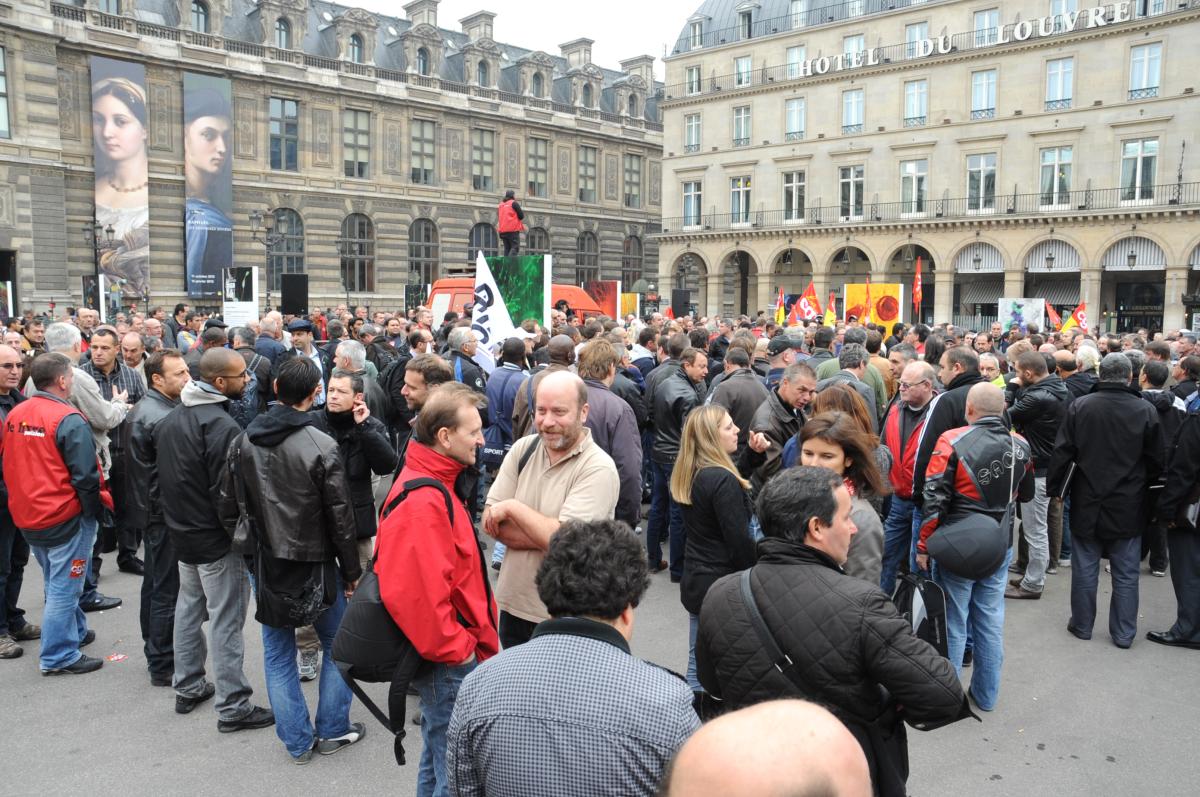 Rassemblement Unitaire des Salariés de PRESSTALIS ex Nmpp devant le ministère de la Culture et de la Communication