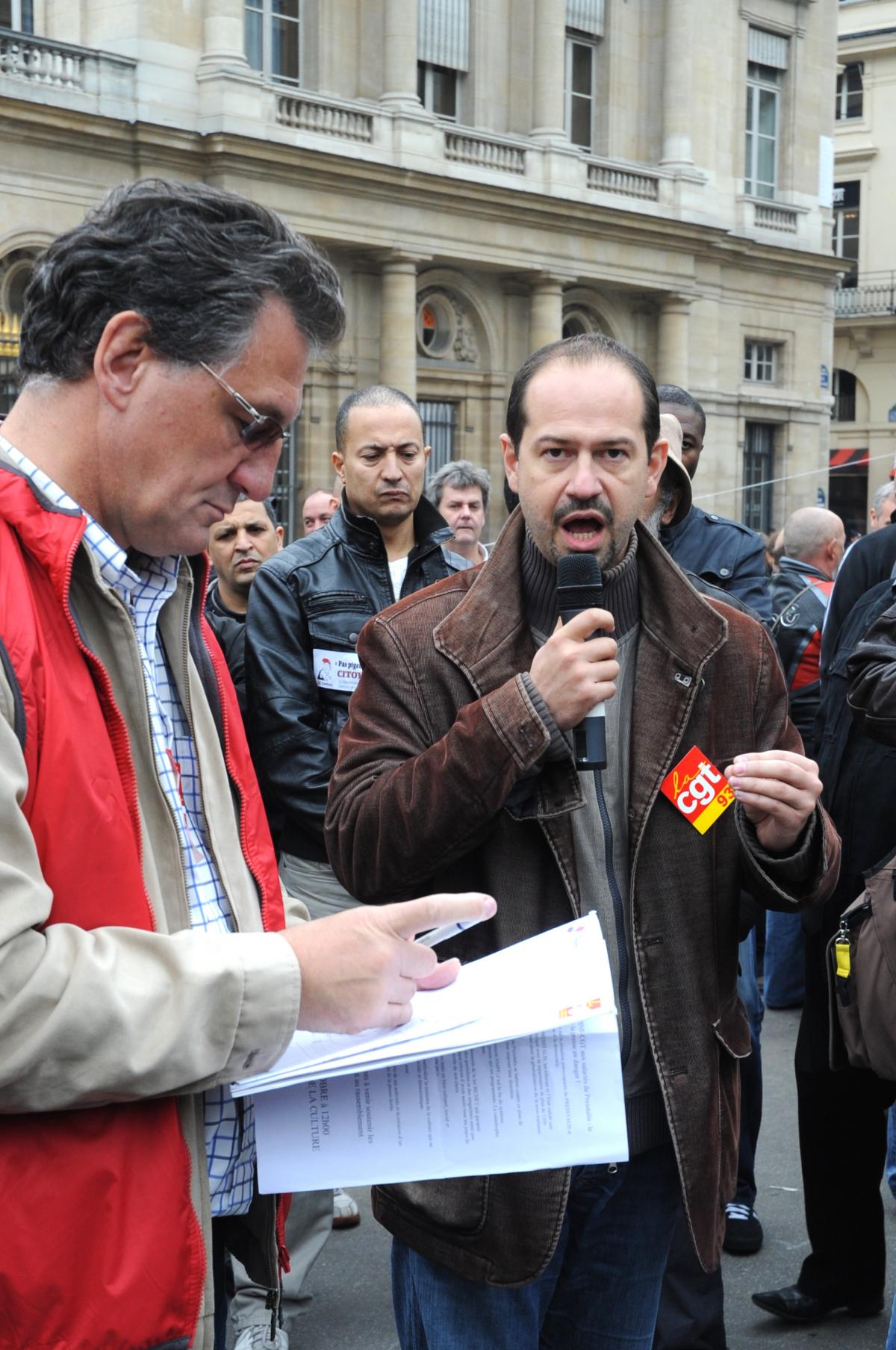 Hervé Ossant secrétaire de l'UD Cgt de la Seine st Denis