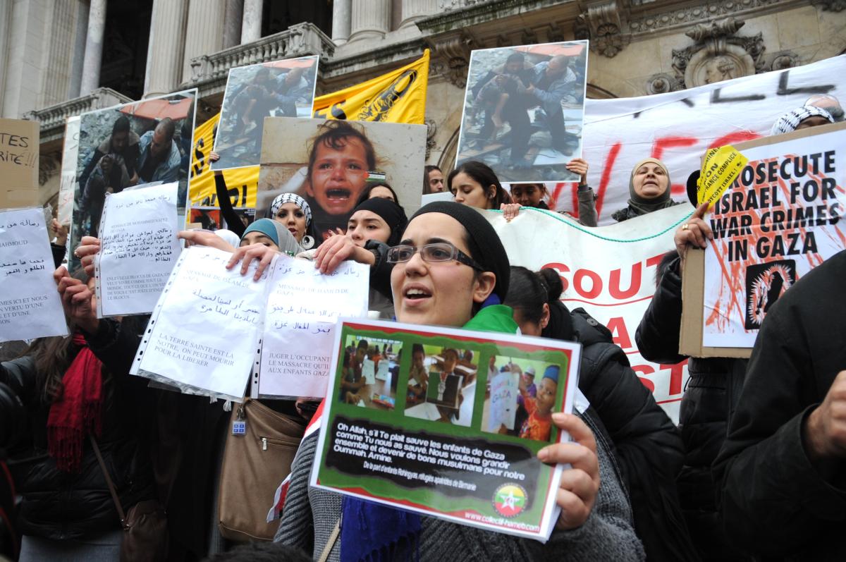 Halte aux agressions contre Gaza place de l'Opéra
