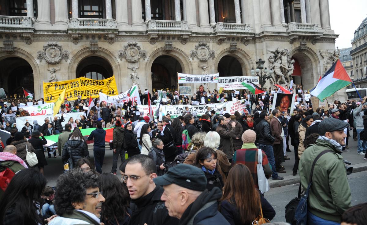 Halte aux agressions contre Gaza place de l'Opéra