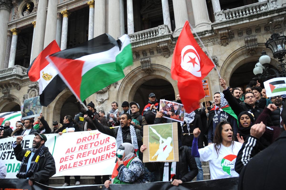 Halte aux agressions contre Gaza place de l'Opéra
