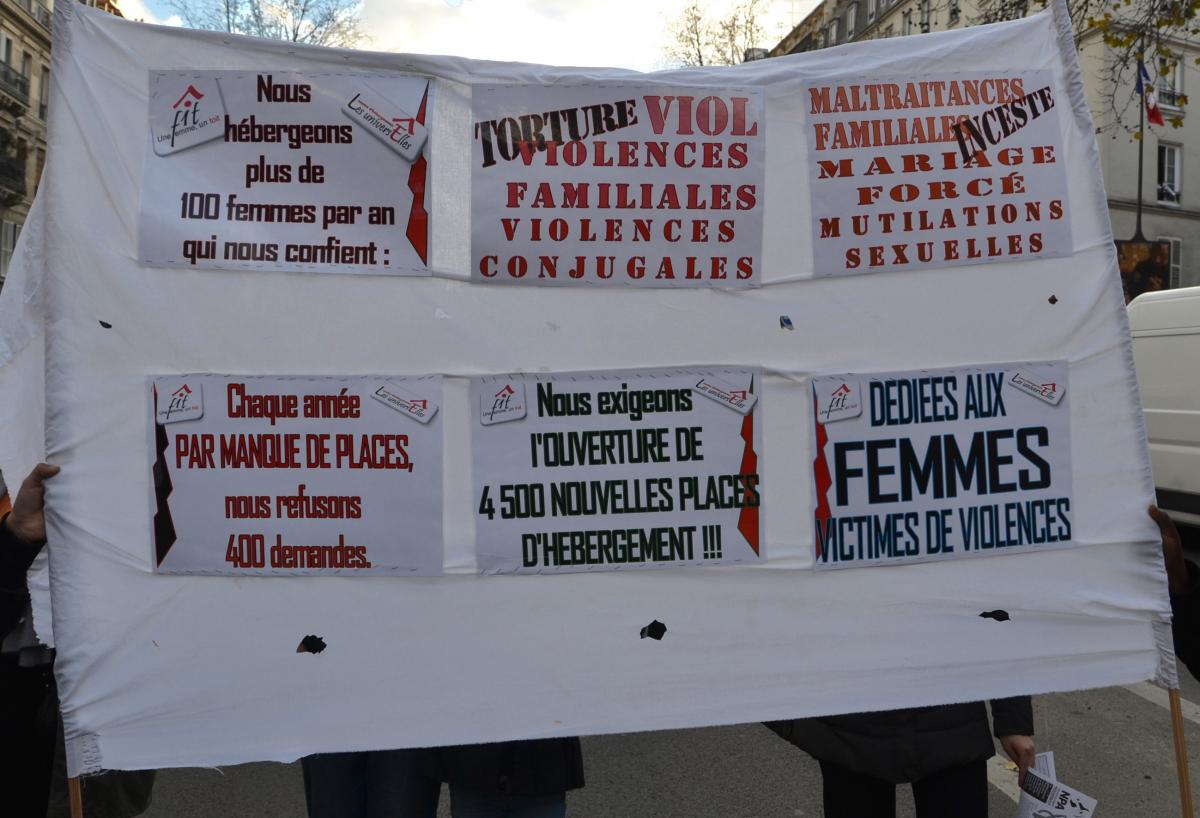 Manifestation contre les violences faites aux femmes, dimanche 25 novembre, Paris